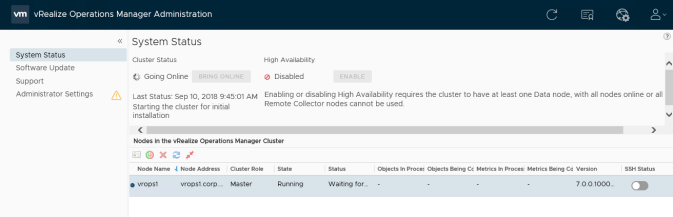 vrops 7.0 cluster