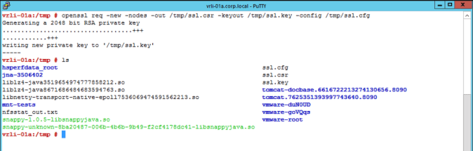 log insight certificate generate csr