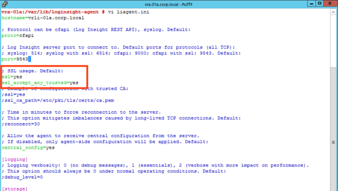 log insight agent config file
